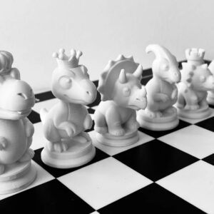 Ajedrez De Dinosaurios Impreso En 3d