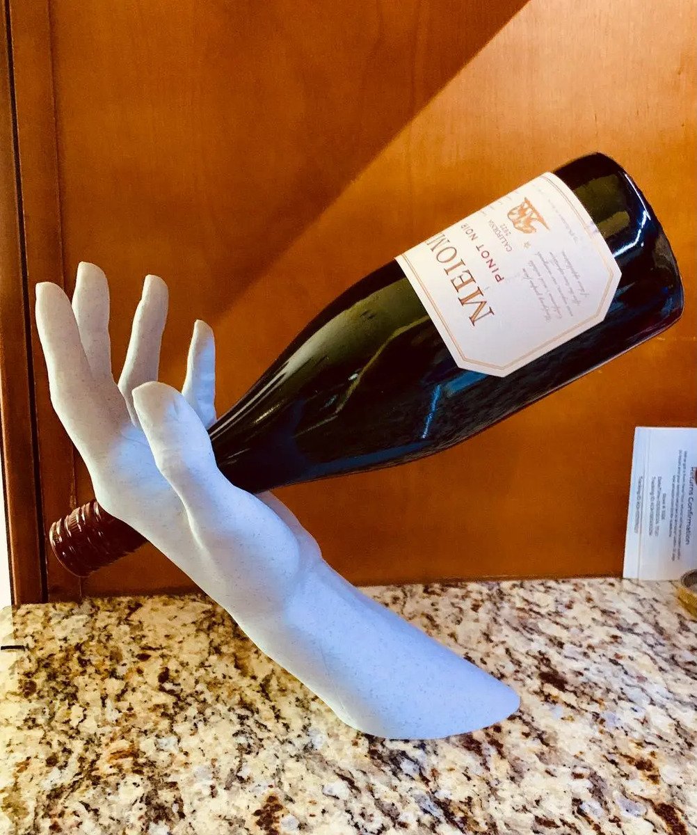 Exhibidor De Vino Impreso En 3d Blanco