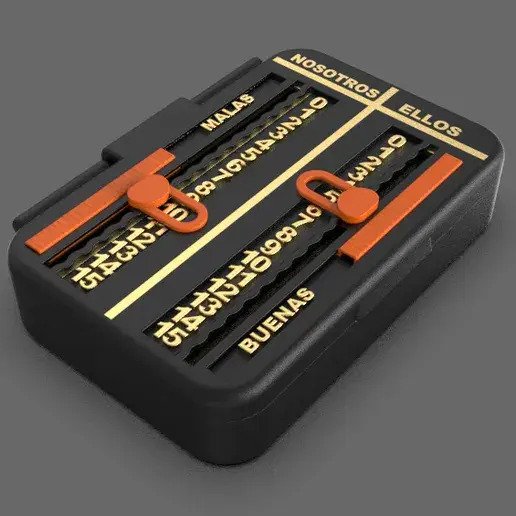 Caja Para Cartas De Truco 3d Negro