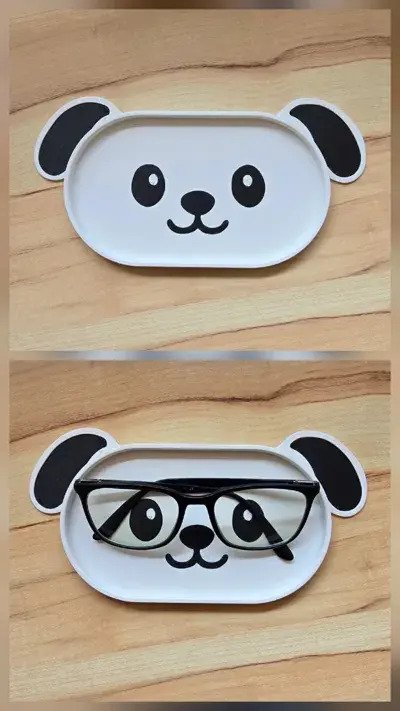 Funda Genérica Para Lentes Con Diseño De Perrito Impreso 3d Blanco