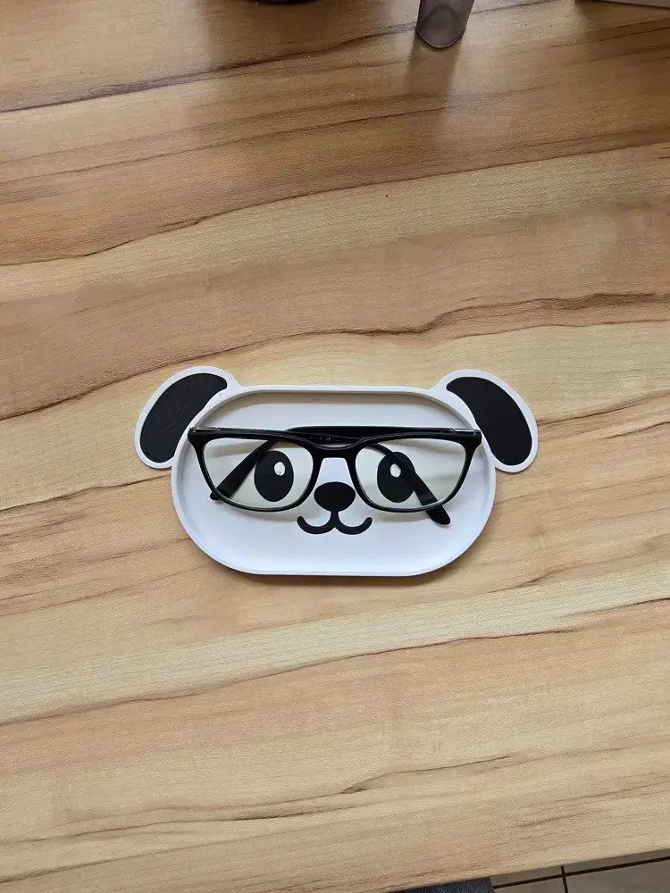 Funda Genérica Para Lentes Con Diseño De Perrito Impreso 3d Blanco