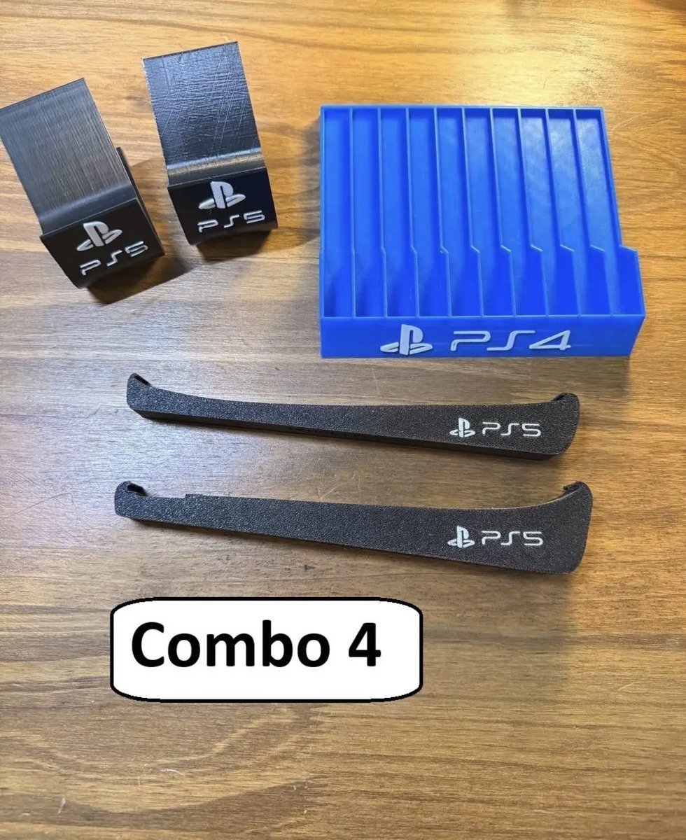Soporte Ps5 Horizontal + Accesorios Combo 4