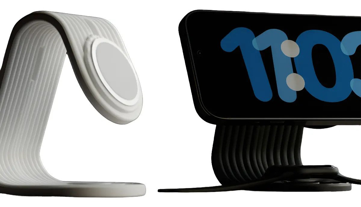 Soporte 3d Cargador iPhone Magsafe Negro