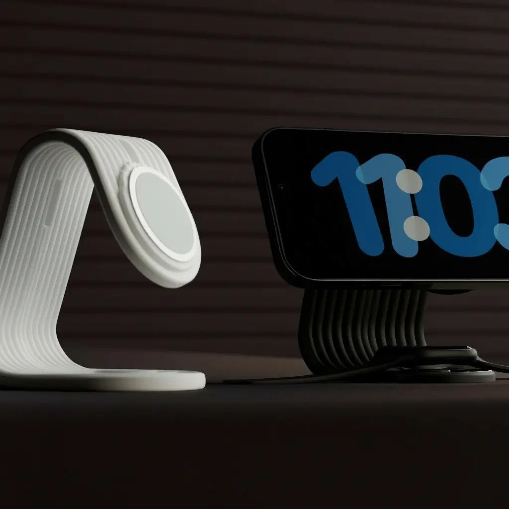 Soporte 3d Cargador iPhone Magsafe Negro